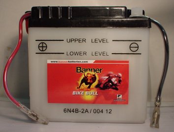 Motorradbatterie 6V/4Ah(C20) Banner Bike Bull 00412 6N4B-2A