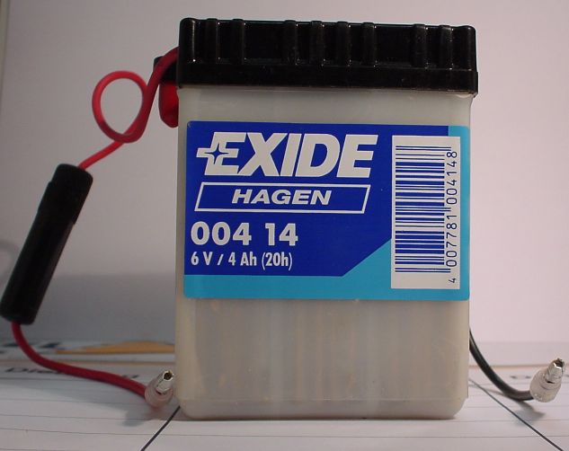Motorradbatterie 6V/4Ah(C20) EXIDE mit S�urepack