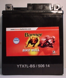 Motorradbatterie 12V/6Ah(C20) Banner Bike Bull 50614