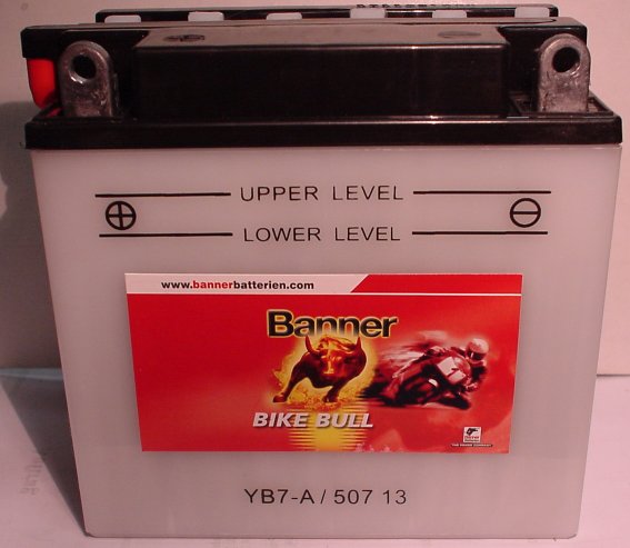 Motorradbatterie 12V/7 Ah(C20) Banner Bike Bull 50713