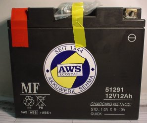Motorradbatterie 12V/11 Ah(C20) 51291 51015