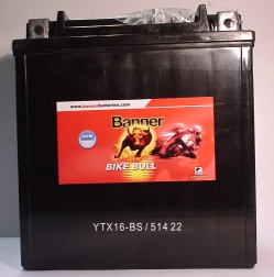 Motorradbatterie 12V/14 Ah(C10) 010516170000 Banner Bike Bull  51617  51422