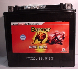 Motorradbatterie 12V/18 Ah(C10) Banner Bike Bull 51821