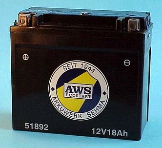 Motorradbatterie 12V/18 Ah(C20) AWS