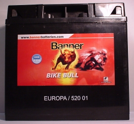 Motorradbatterie 12V/19 Ah(C10) Banner Bike Bull 52001