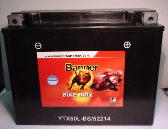 Motorradbatterie 12V/22 Ah (C20) Banner Bike Bull 52214