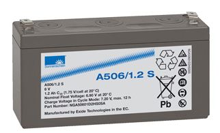 SONNENSCHEIN dryfit Batterie 6V/1,2Ah(C20) 0789518200 A506/1,2 S