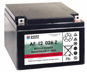 Wartungsfr. Bleivliesbatterie 12V/26 Ah(C5) 81 00 91 05  AF12026ZG