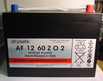 Antriebsbatterie Bleivlies 12V/60 Ah(C5) drysafe