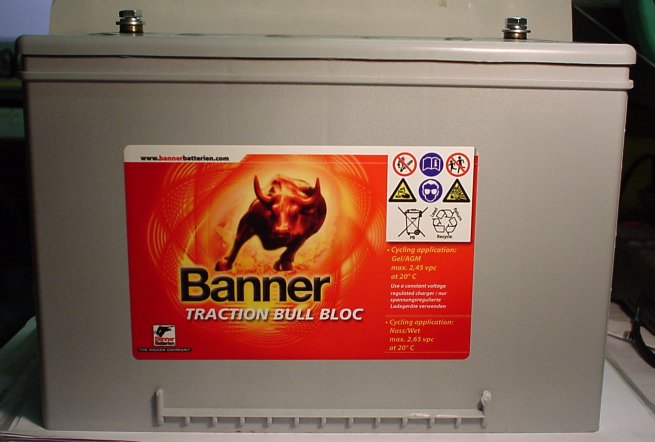 Verschlossene Bleibatterie 12V/60 Ah(C20) Banner Traction Bull Bloc DB60FT