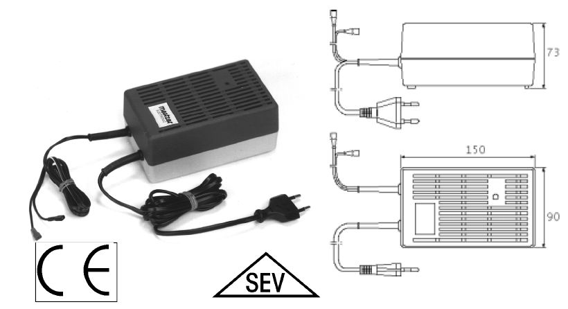 Batterieladeger�t 8V/1A Geh�useausf�hrung