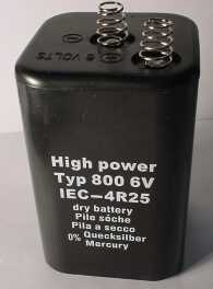 Blockbatterie 6V /7 Ah Zink/Kohle