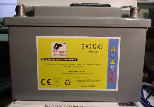 Zyklenfeste Batterie 12V/65 Ah(C20) Banner