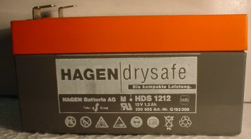 HAGEN drysafe Batterie 12V/1,2Ah 200605 HAGEN drysafe HDS-1212