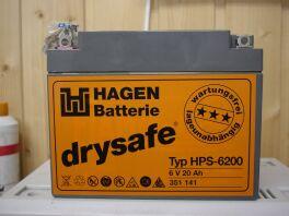 HAGEN drysafe Batterie 6V/20Ah(C20) 351141 HAGEN drysafe HPS-6200