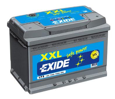 EXIDE Starterbatterie 12V/75 Ah XXL Kaltstartstrom: 760A(EN)
