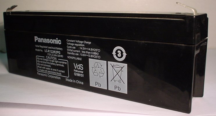 Panasonic 12V/2,2 Ah(C20) Panasonic LC-R122R2PD