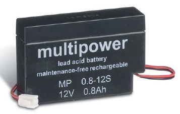 multipower Batterie 12V/0,8Ah(C20) MP0,8-12 JST