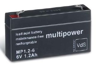 multipower Batterie 6V/1,2 Ah(C20)  Multipower MP1,2-6