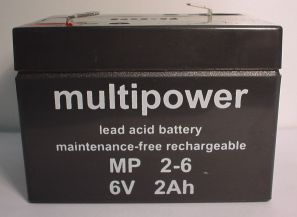 multipower-Batterie 6V/2Ah(C20) Multipower MP2-6