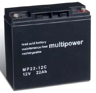 multipower Batterie 12V/22 Ah(C10) zyklenfest  Multipower MP22-12