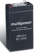 multipower Batterie 6V/3,8 Ah(C20) Multipower MP3,8-6
