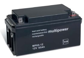 multipower Batterie 12V/65 Ah(C20) Multipowe MP65-12