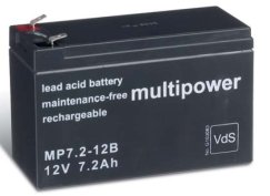multipower-Batterie 12V/7,2 Ah(C20) Multipower MP7,2-12B