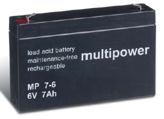 multipower-Batterie 6V/7 Ah(C20)  Multipower MP7-6