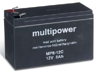 multipower Batterie 12V8 Ah(C20) zyklenfest  Multipower MP8-12C