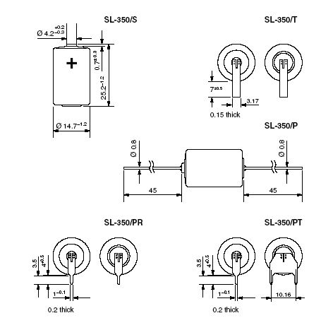 SONNENSCHEIN Lithium Batterie 3,6V/1,0 Ah 1110350300  SL-350/P