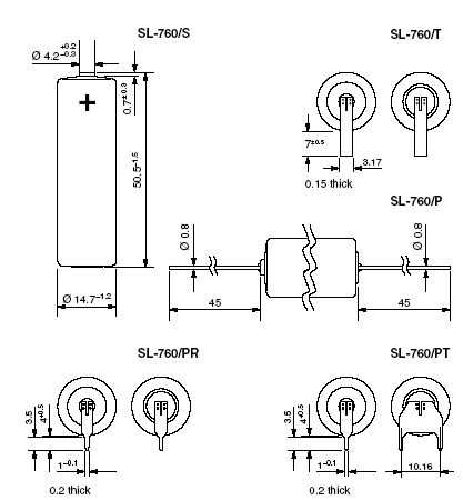 SONNENSCHEIN Lithium Batterie 3,6V/2,1 Ah 1110760300  SL-760/P