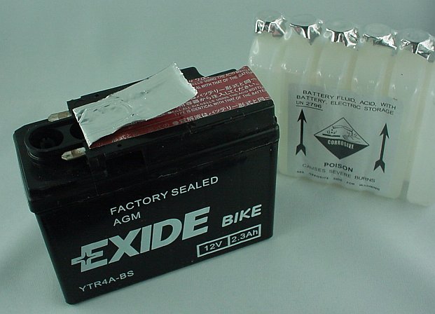 Motorradbatterie YTR4A-BS 12V/2,3 Ah Exide Bike YTR4A-BS 50301