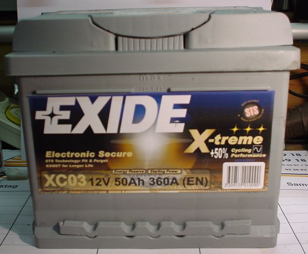 EXIDE X-TREME-Starterbatterie 12V/50Ah(C20)